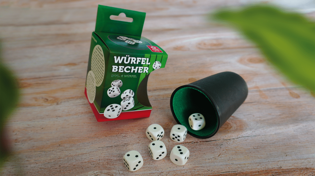 W Rfelbecher Plastik Mit Filzeinlage W Rfeln Ve Ass