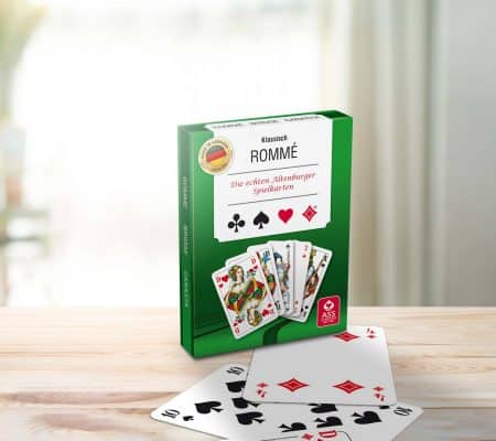 Rommé-Deck mit offenen Rommékarten