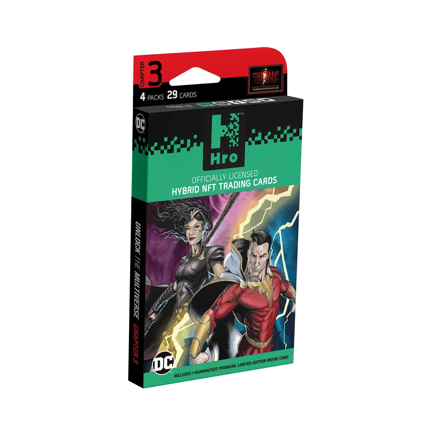 Eine Hro DC Chapter 3 4 pack Schachtel steht mit sichtbarer Vorderseite vor weißem Hintergrund.