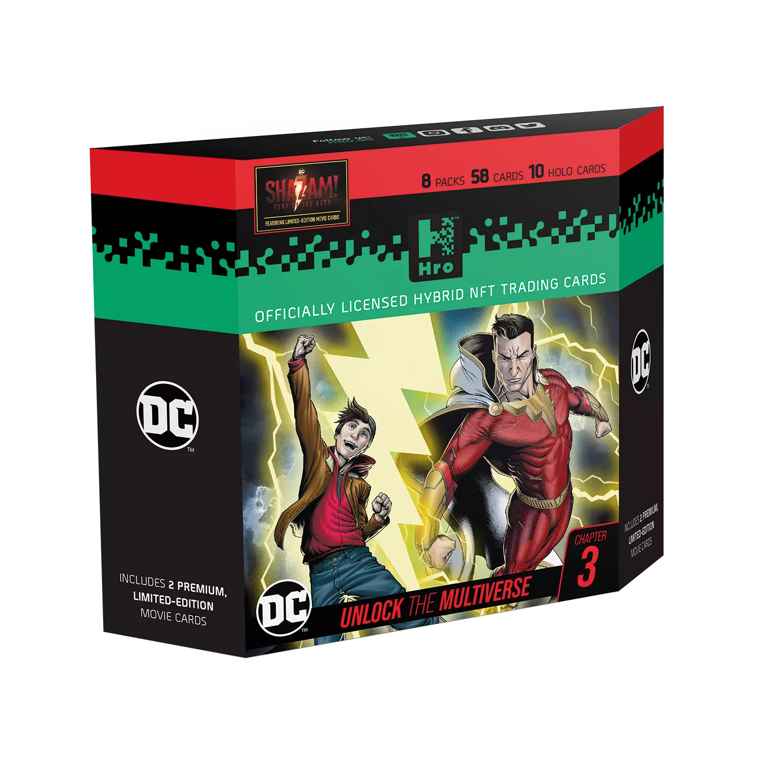 Eine Hro DC Chapter 3 8 pack Schachtel steht mit sichtbarer Vorderseite vor weißem Hintergrund.