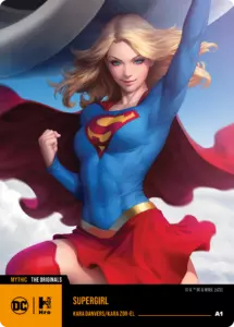Hro Sammelkarte mit Supergirl als Charakter im Fokus